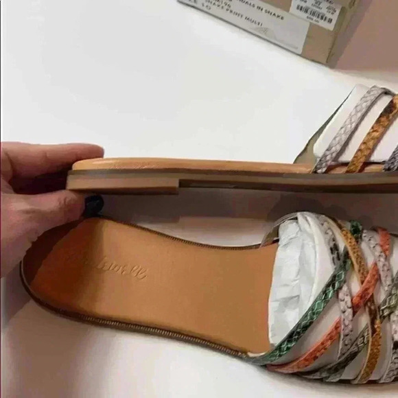 Madewell Tracie Crisscross Snake Slide Sandal Size 10 NEW - Picture 5 of 5